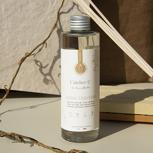 l'atelier c - Recharge Diffuseur Ambiance et Parfum d'intérieur Lierre Verveine